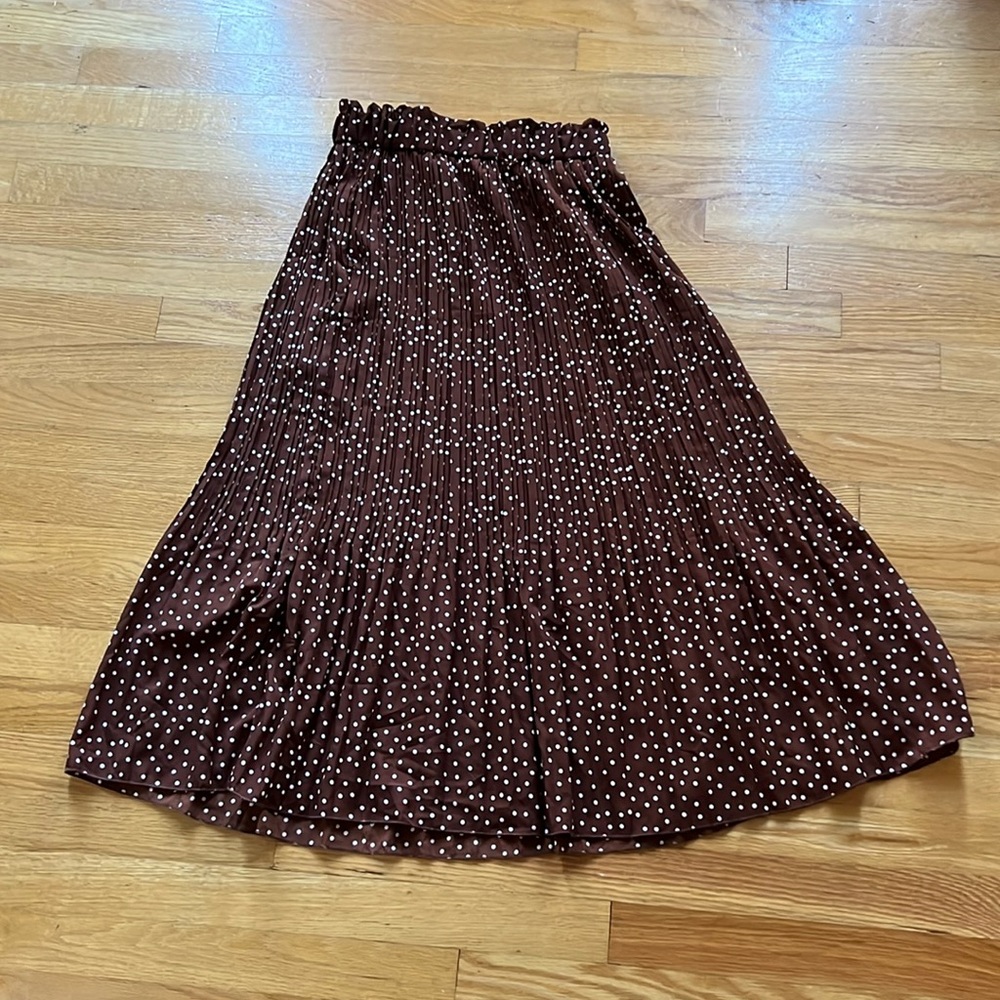 Womens Maxi printed polka dot skirt